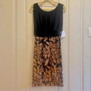 Calvin Klein Sequin Skirt Sheath Dress, NWT size 2